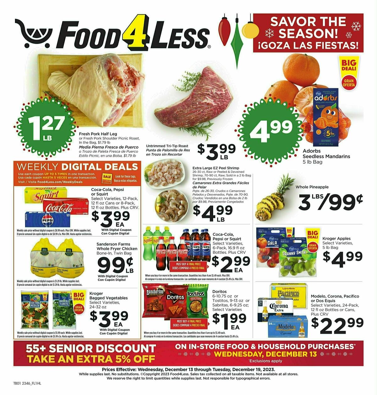 Food 4 Less Weekly Ad from December 13
