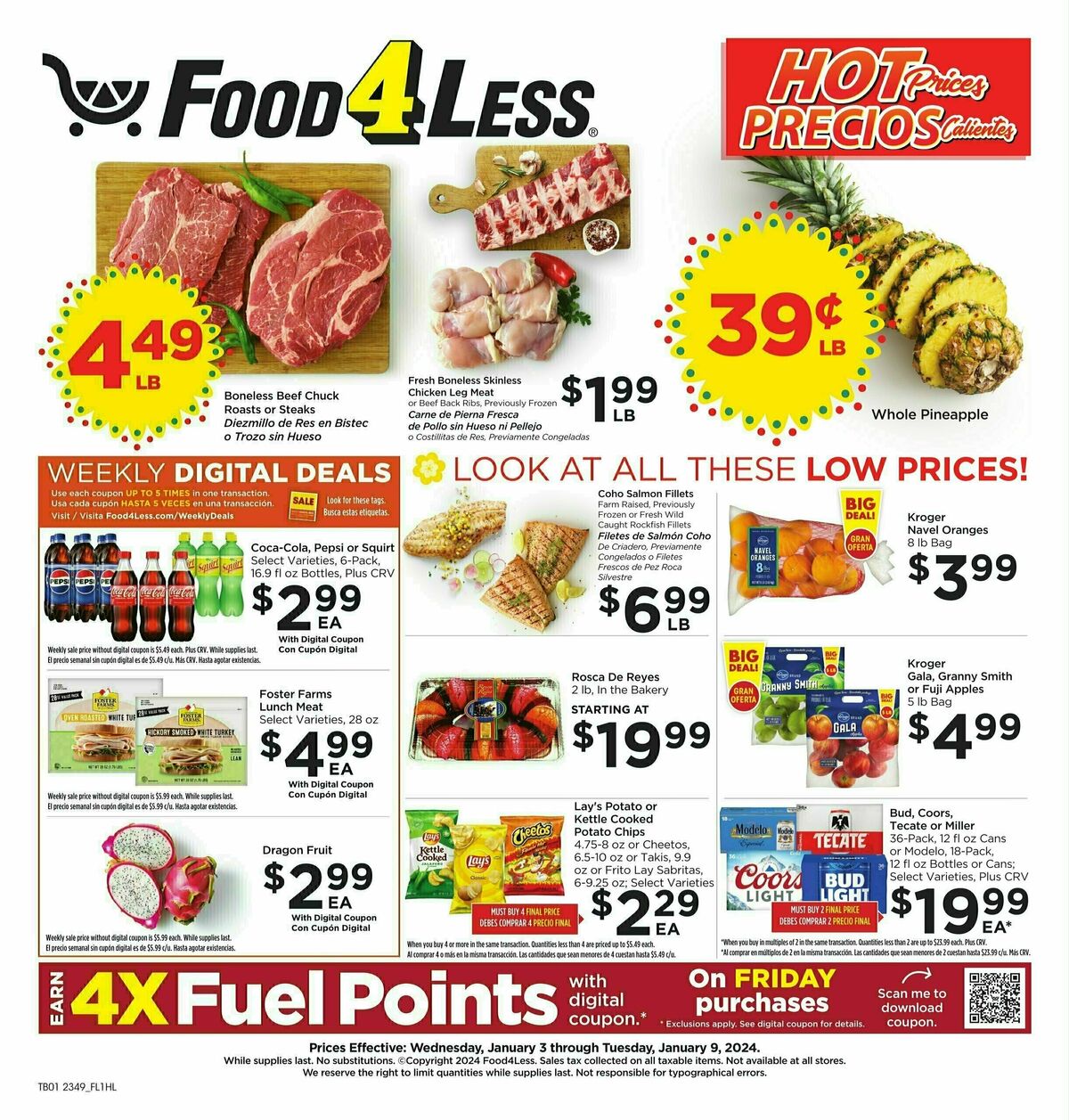 Food 4 Less Weekly Ad from January 3