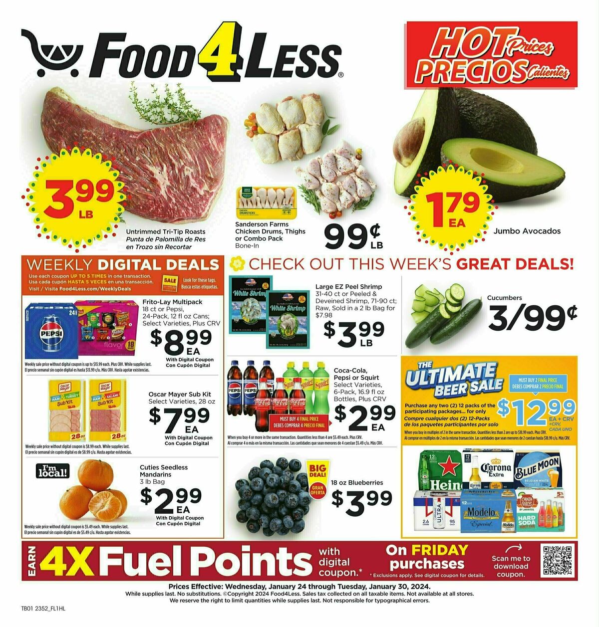 Food 4 Less Weekly Ad from January 24