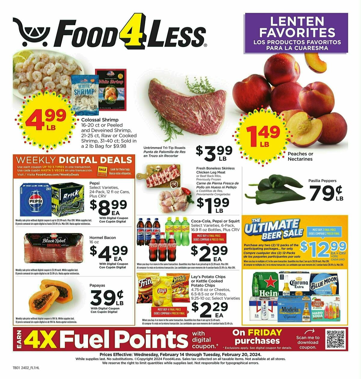 Food 4 Less Weekly Ad from February 14