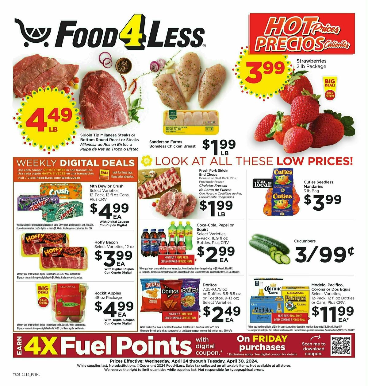 Food 4 Less Weekly Ad from April 24