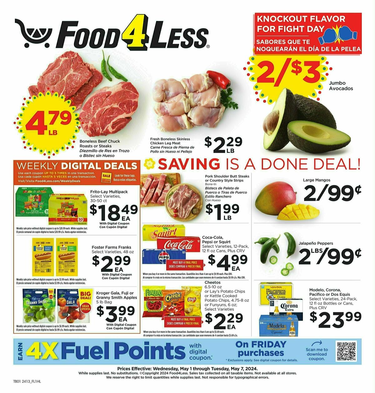 Food 4 Less Weekly Ad from May 1