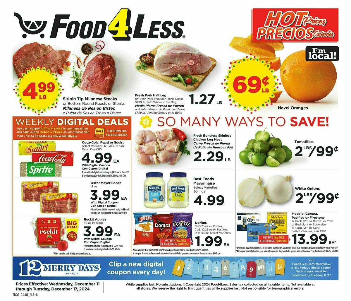 Food 4 Less Weekly Ad from December 11