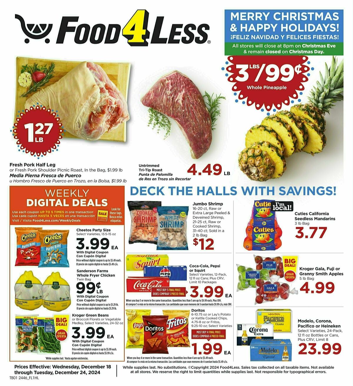 Food 4 Less Weekly Ad from December 18