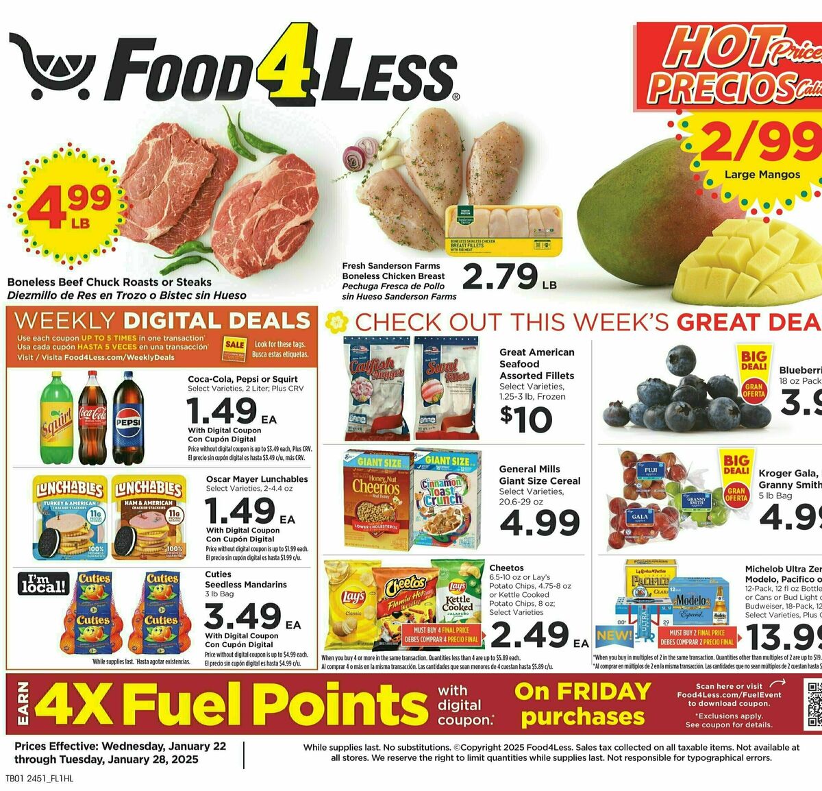 Food 4 Less Weekly Ad from January 22