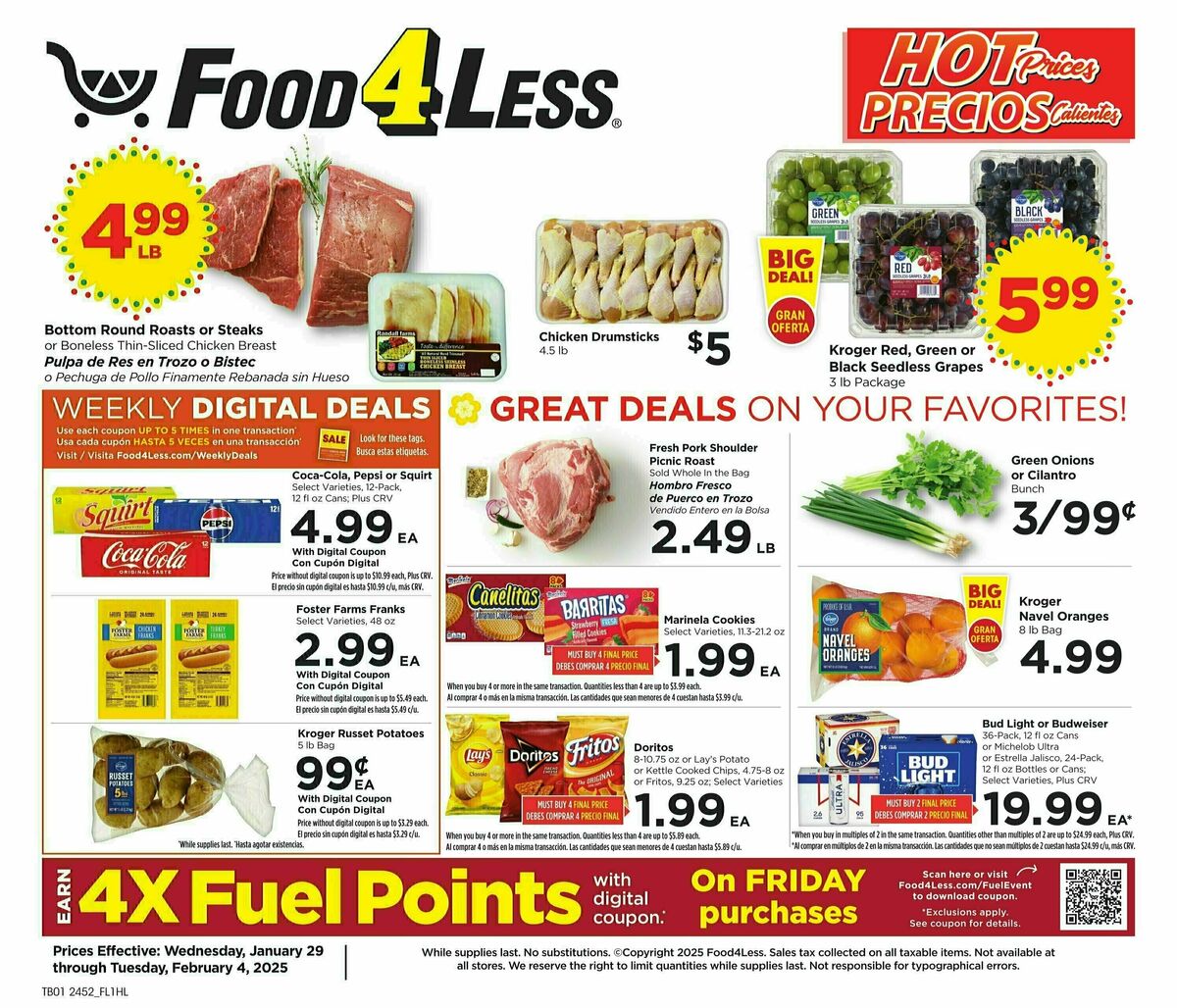 Food 4 Less Weekly Ad from January 29