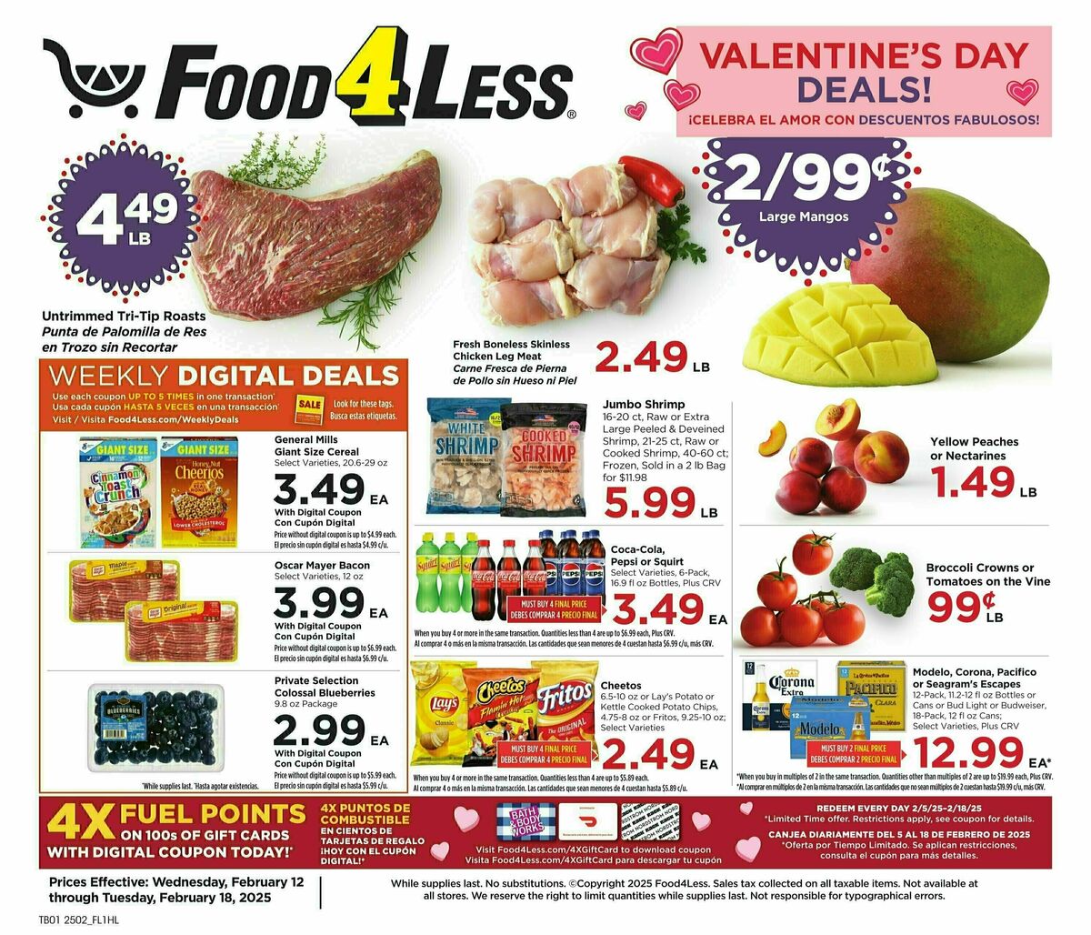 Food 4 Less Weekly Ad from February 12