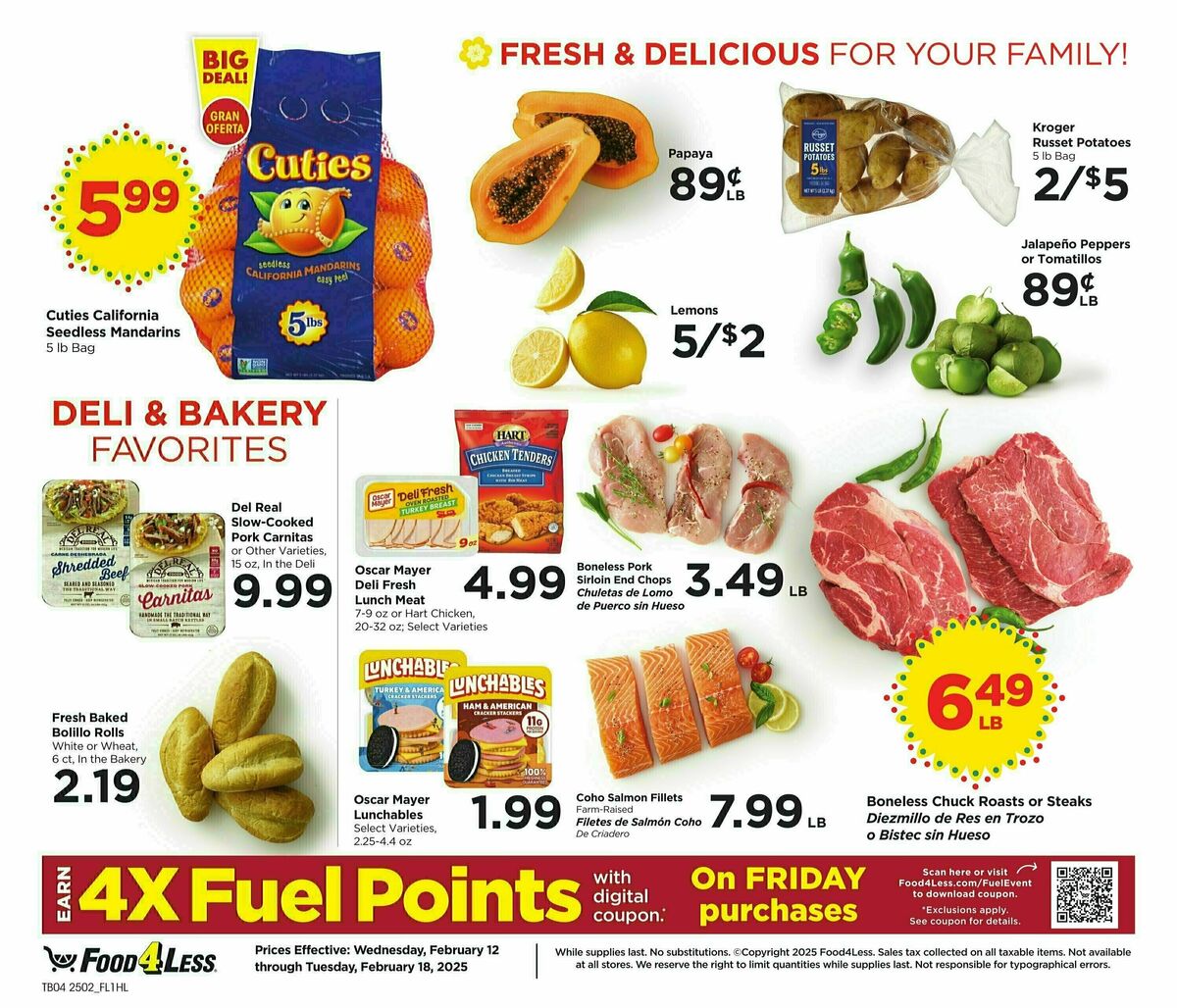 Food 4 Less Weekly Ad from February 12