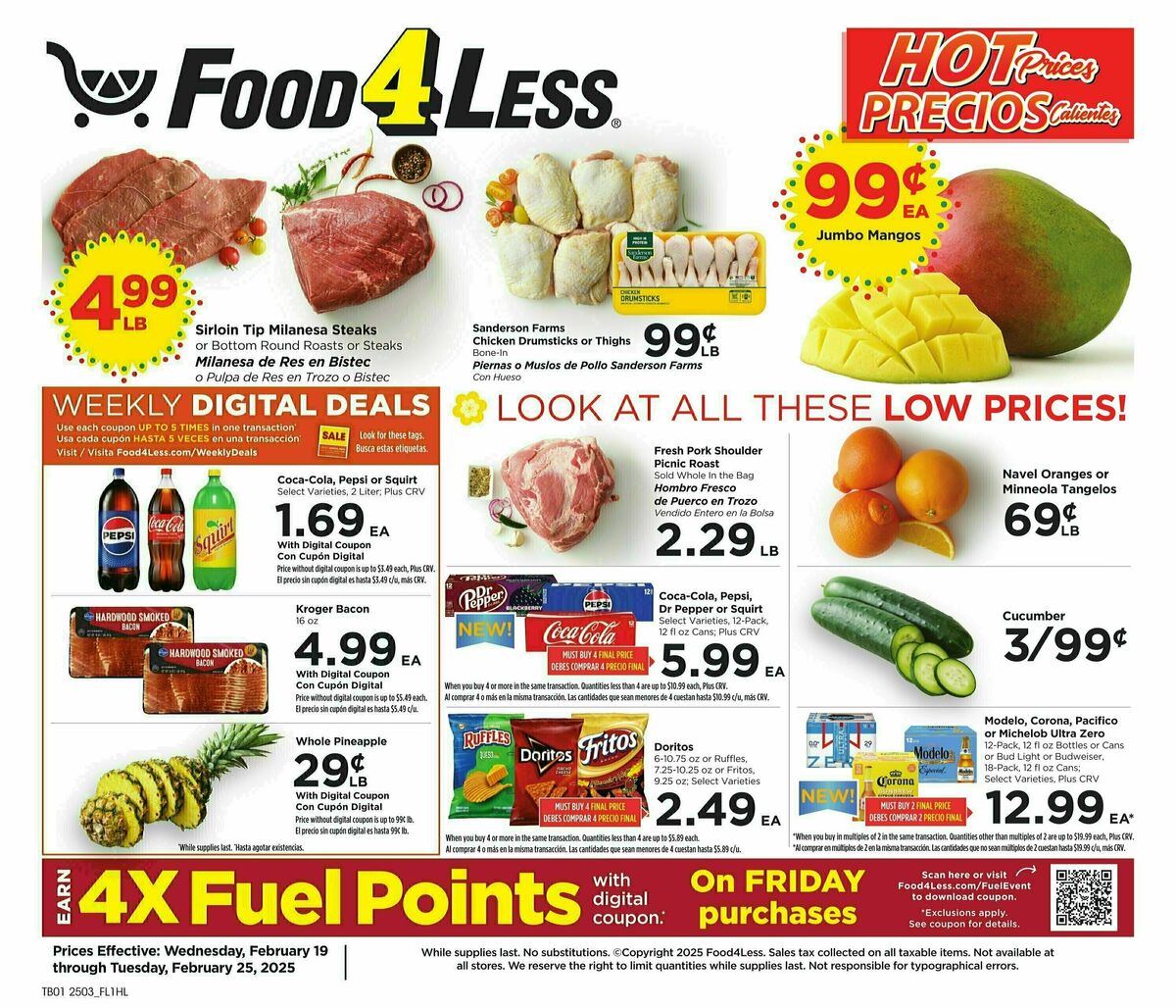 Food 4 Less Weekly Ad from February 19