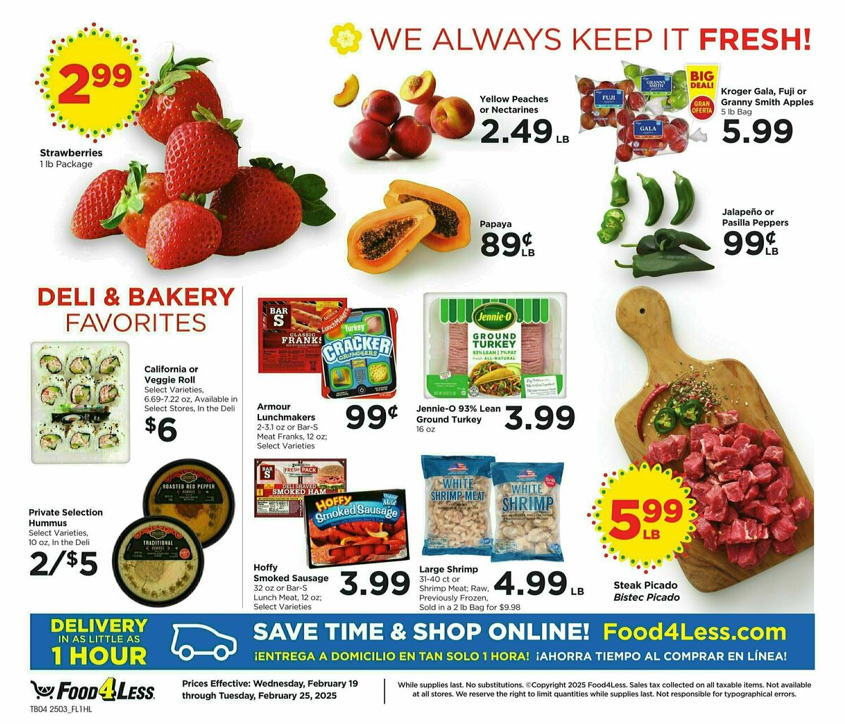 Food 4 Less Weekly Ad from February 19