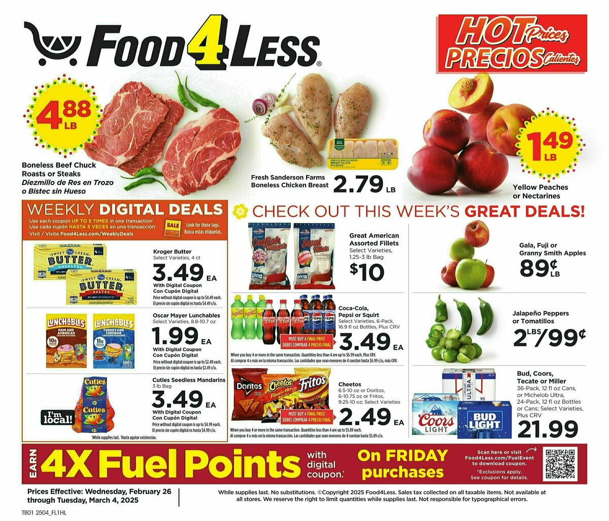 Food 4 Less Weekly Ad from February 26