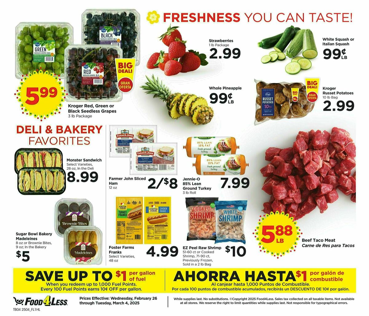 Food 4 Less Weekly Ad from February 26