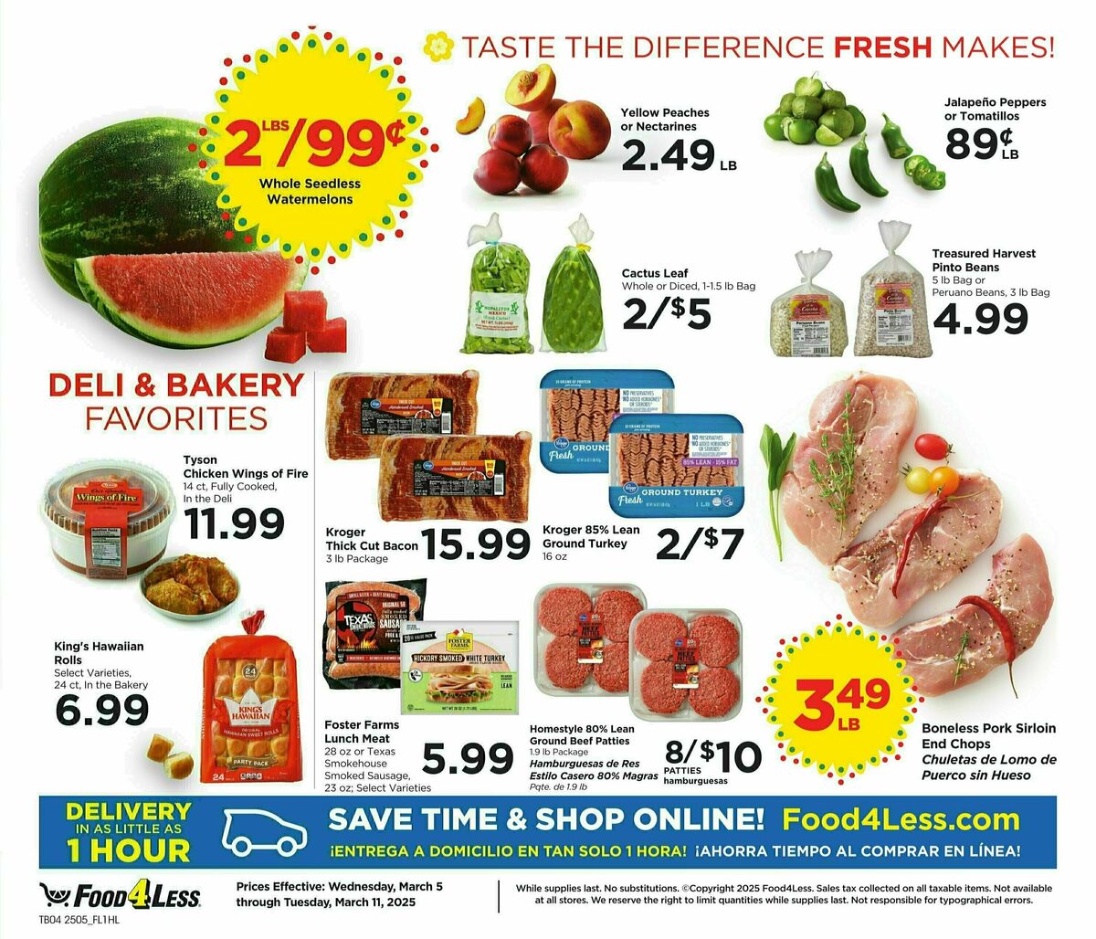 Food 4 Less Weekly Ad from March 5