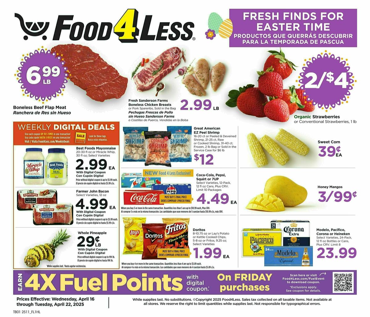 Food 4 Less Weekly Ad from April 16