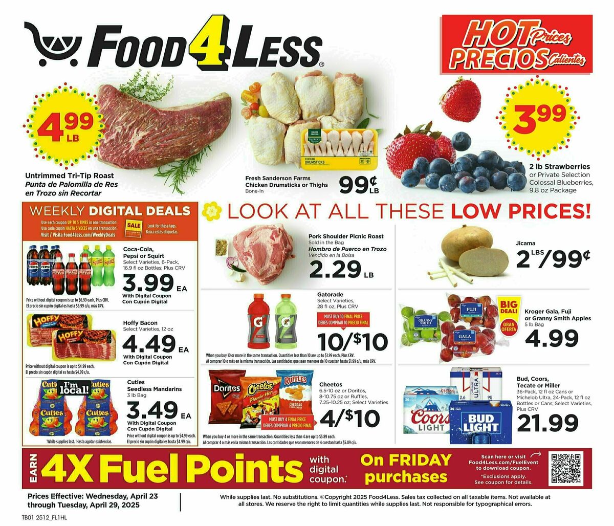 Food 4 Less Weekly Ad from April 23