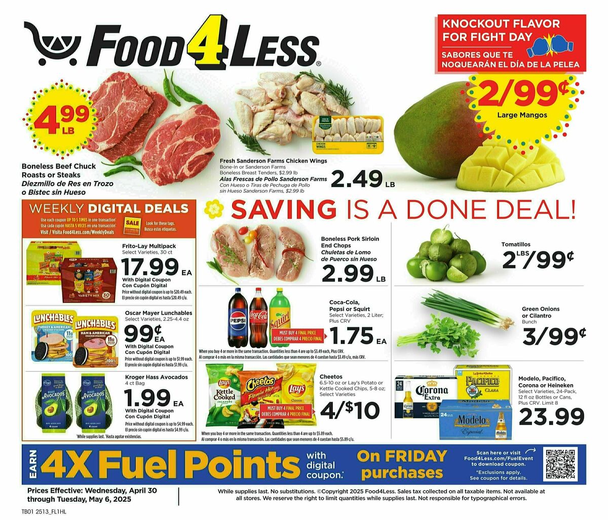 Food 4 Less Weekly Ad from April 30