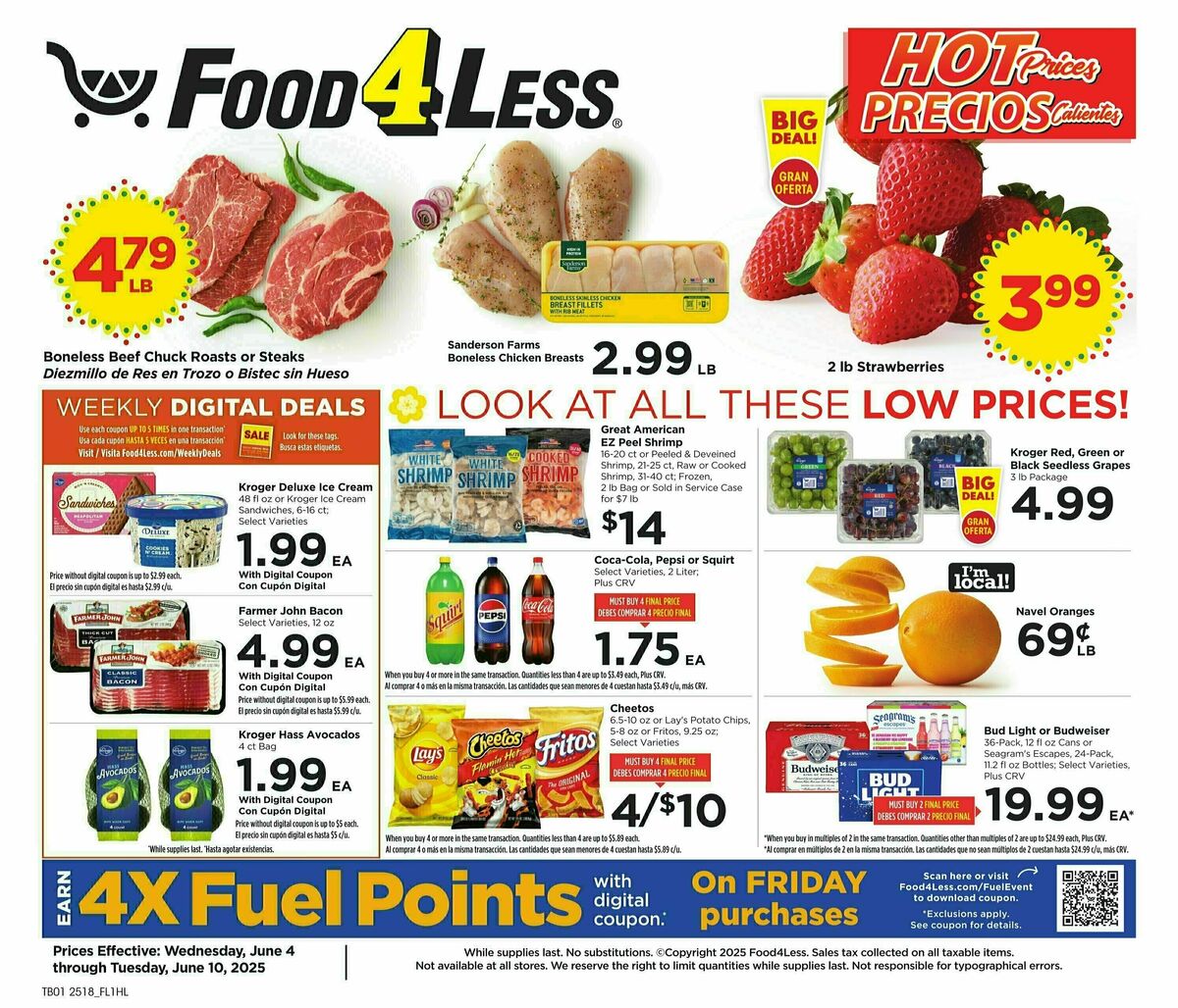 Food 4 Less Weekly Ad from June 4