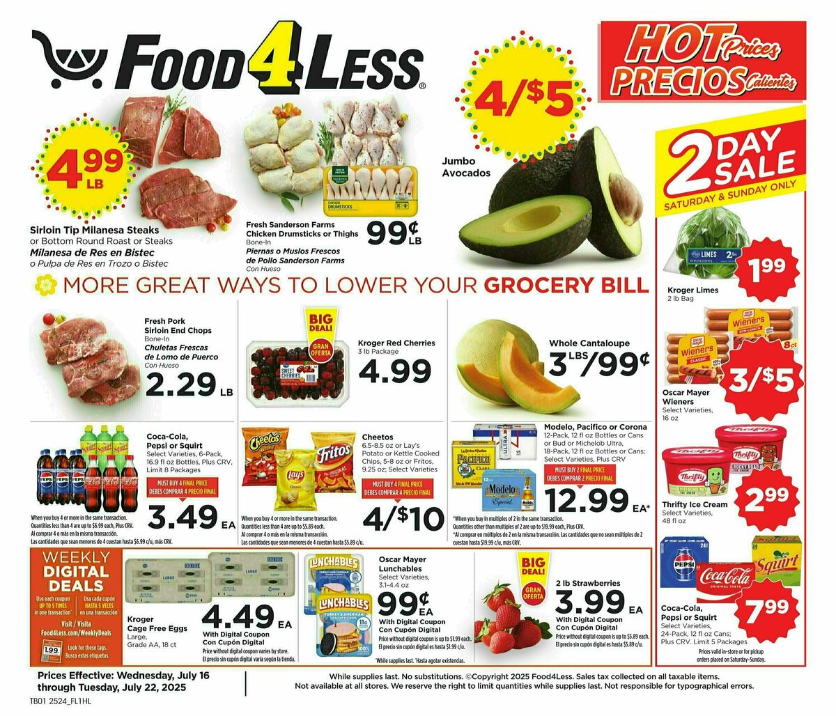 Food 4 Less Weekly Ad from July 16