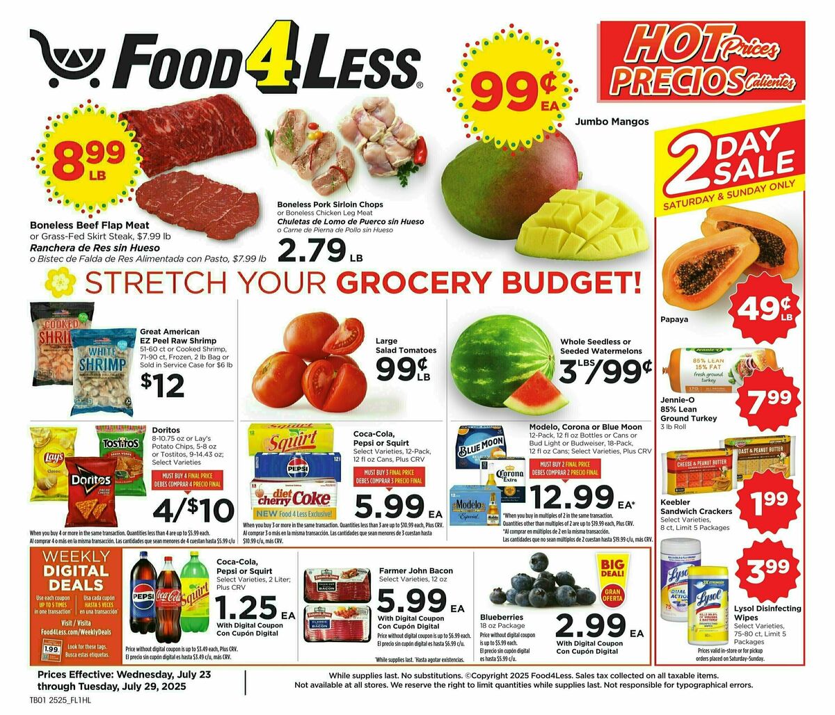 Food 4 Less Weekly Ad from July 23
