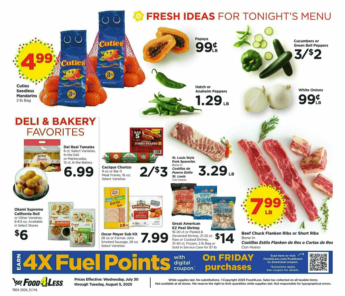Food 4 Less Weekly Ad from July 30