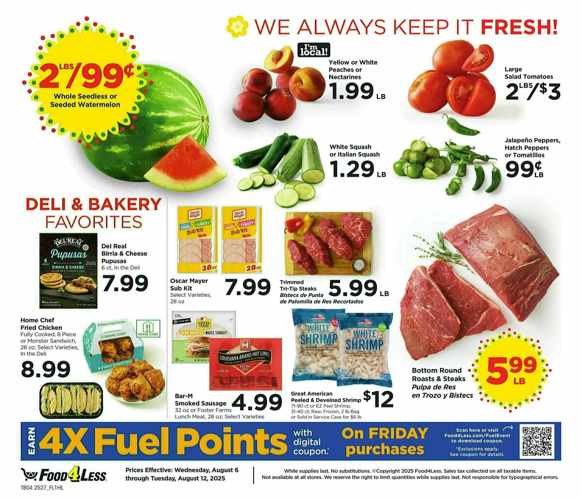 Food 4 Less Weekly Ad from August 6