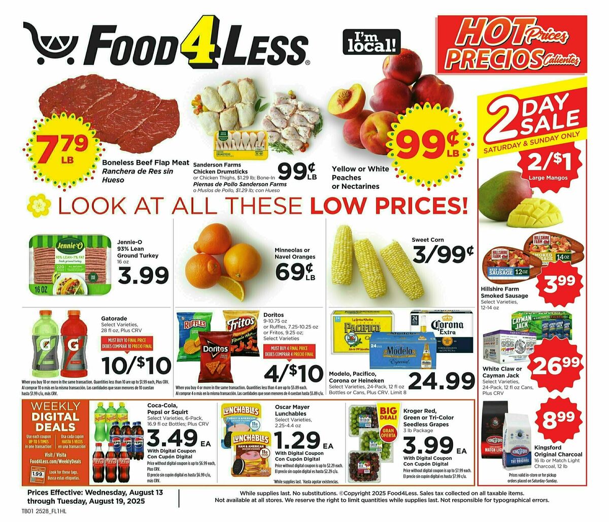 Food 4 Less Weekly Ad from August 13