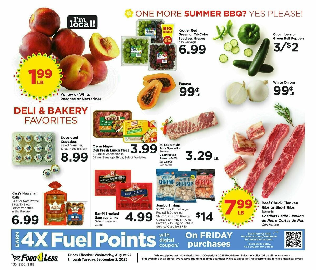 Food 4 Less Weekly Ad from August 27