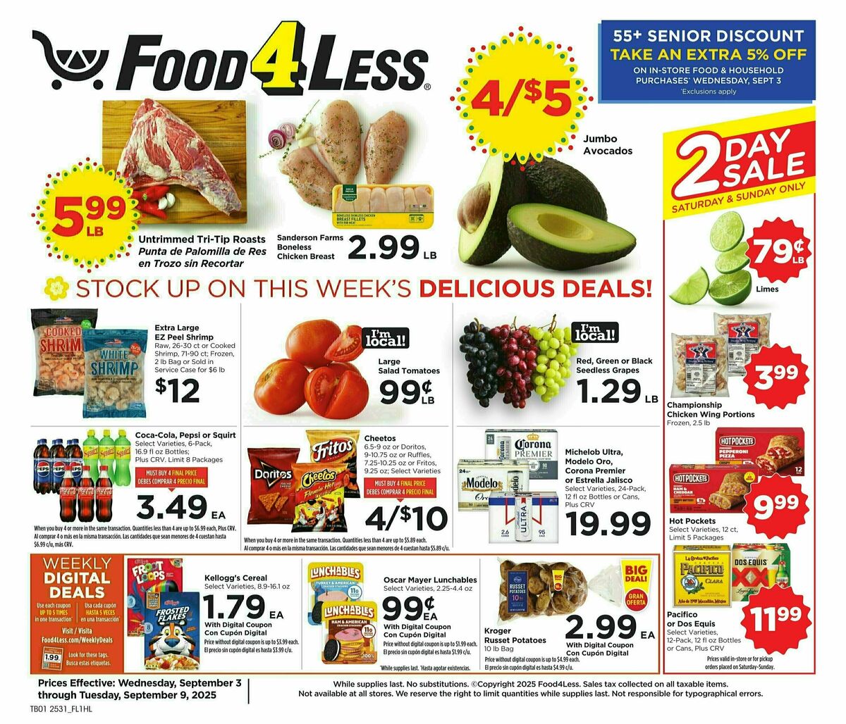 Food 4 Less Weekly Ad from September 3