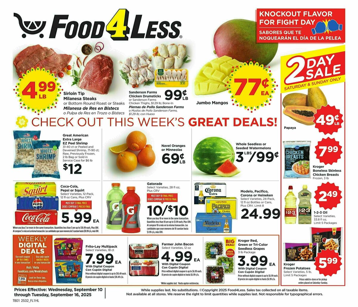 Food 4 Less Weekly Ad from September 10