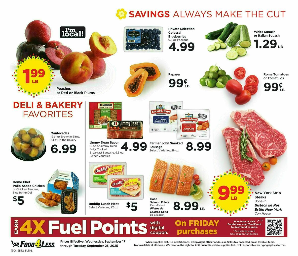 Food 4 Less Weekly Ad from September 17