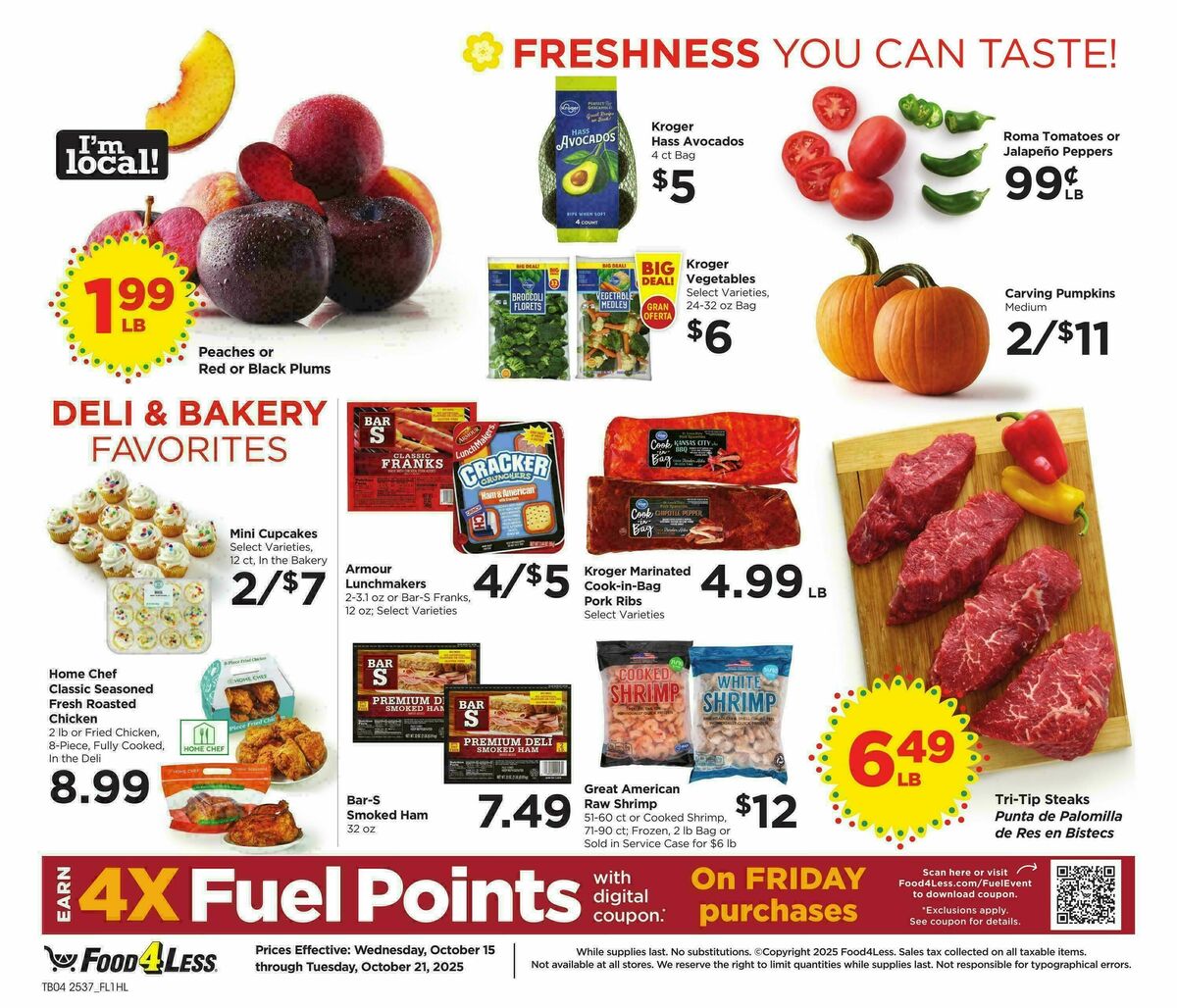 Food 4 Less Weekly Ad from October 15