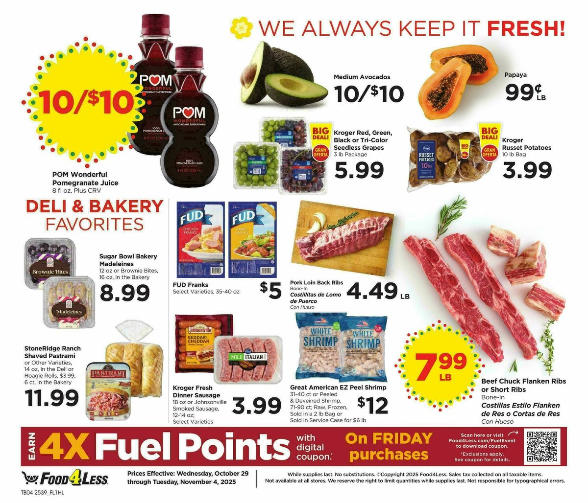 Food 4 Less Weekly Ad from October 29