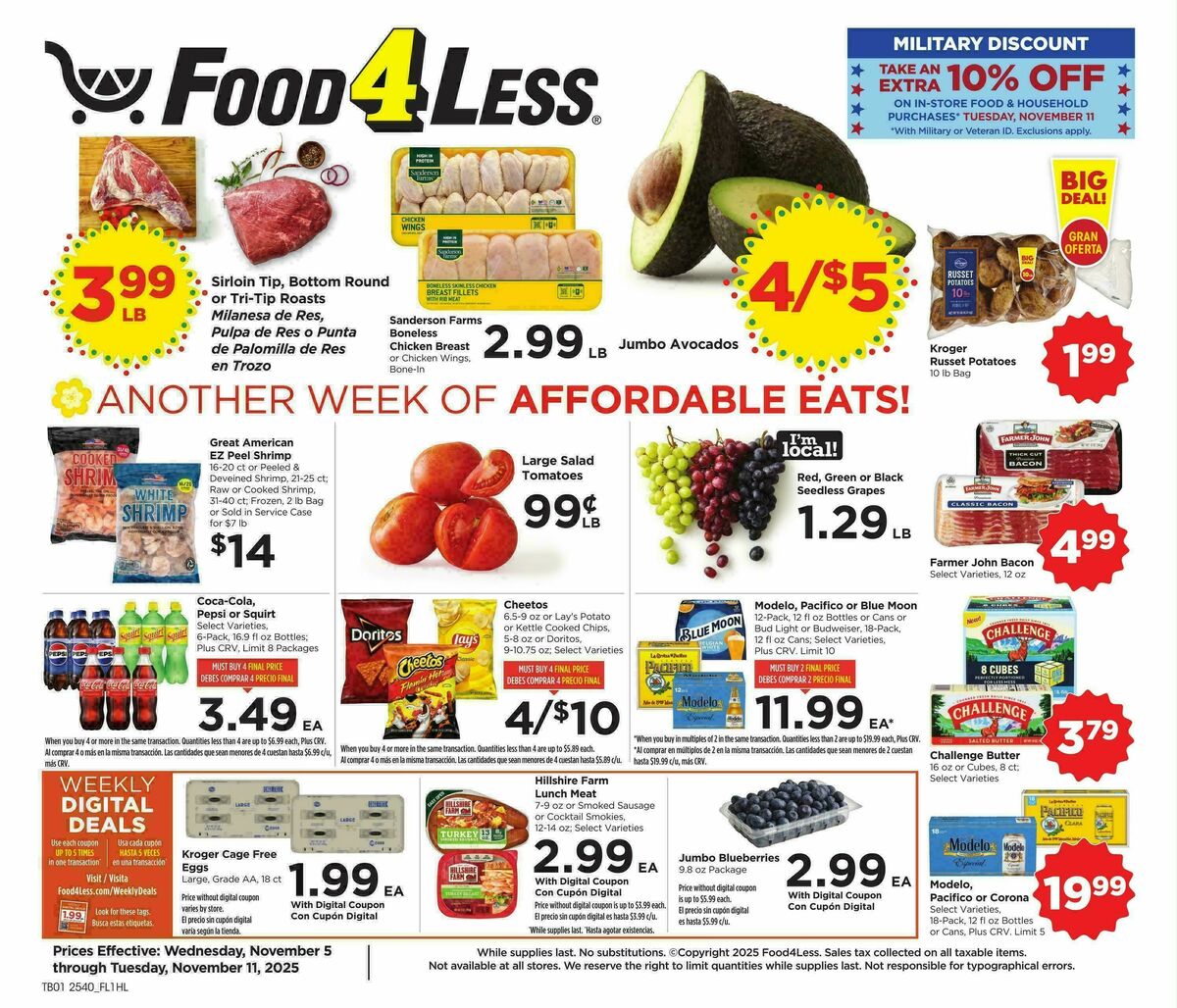 Food 4 Less Weekly Ad from November 5