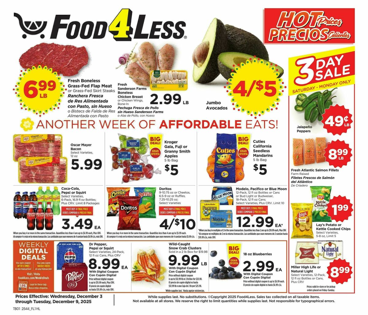 Food 4 Less Weekly Ad from December 3