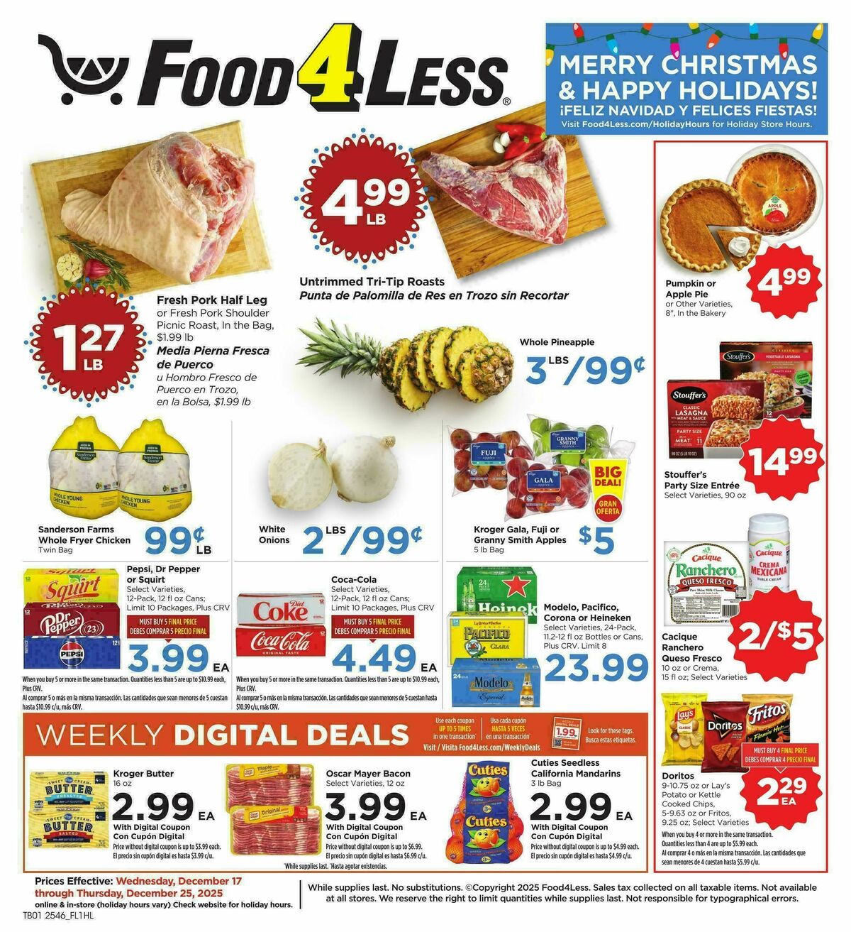 Food 4 Less Weekly Ad from December 17