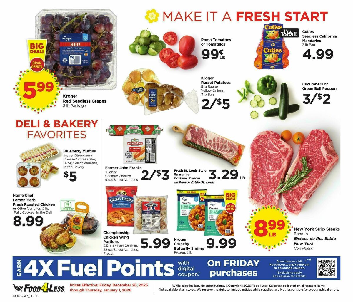 Food 4 Less Weekly Ad from December 26