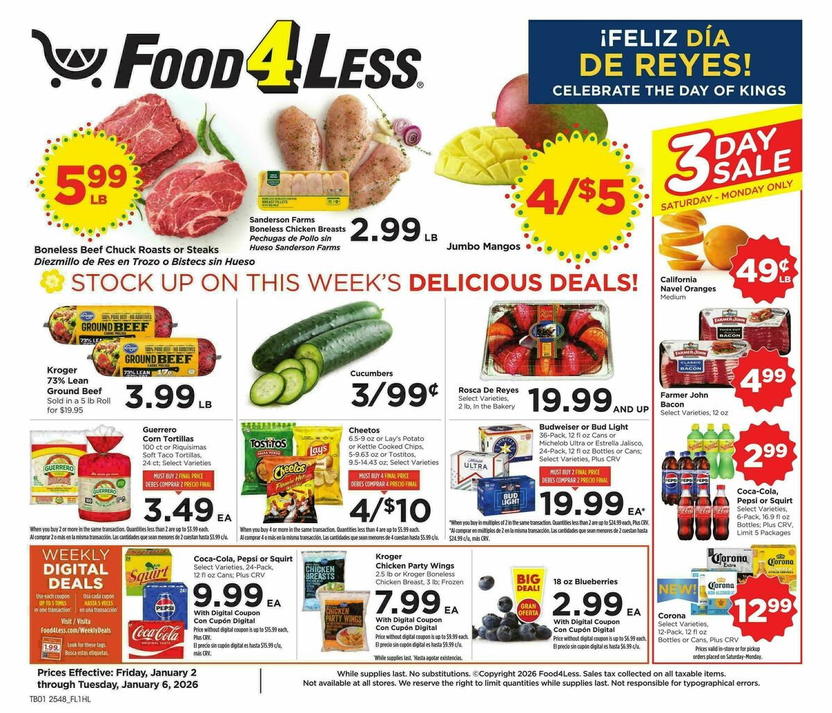 Food 4 Less Weekly Ad from January 2