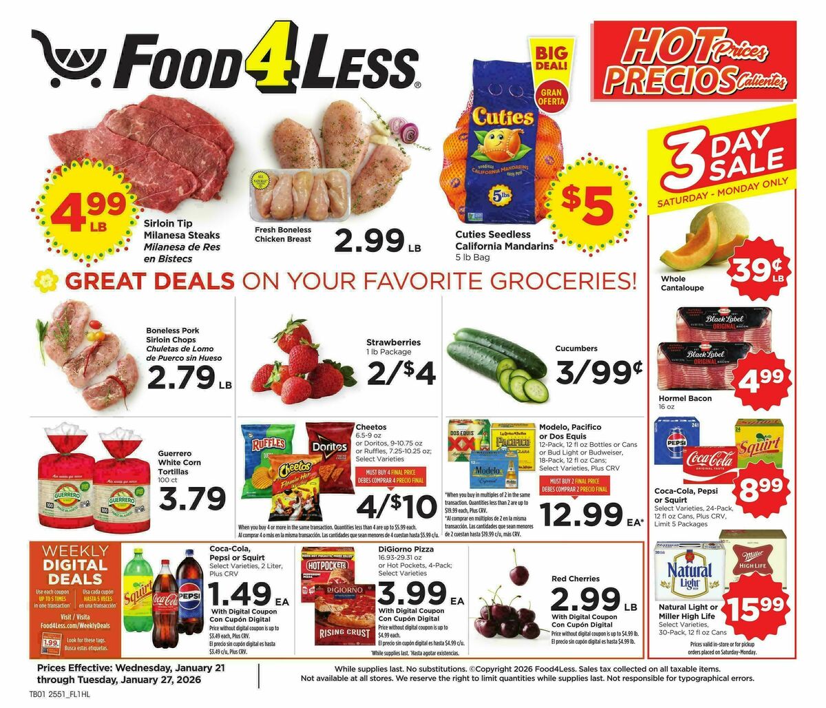 Food 4 Less Weekly Ad from January 21