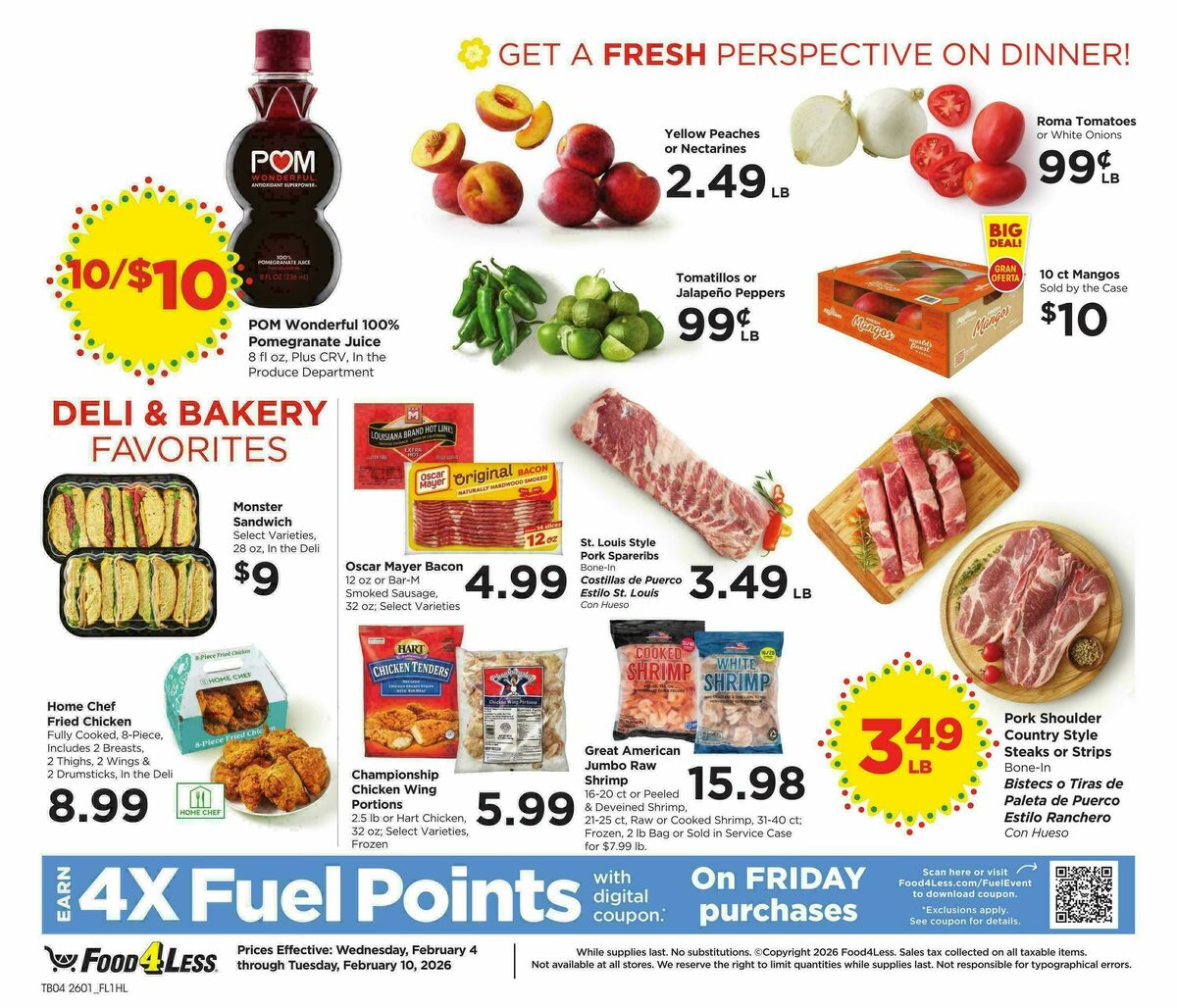 Food 4 Less Weekly Ad from February 4