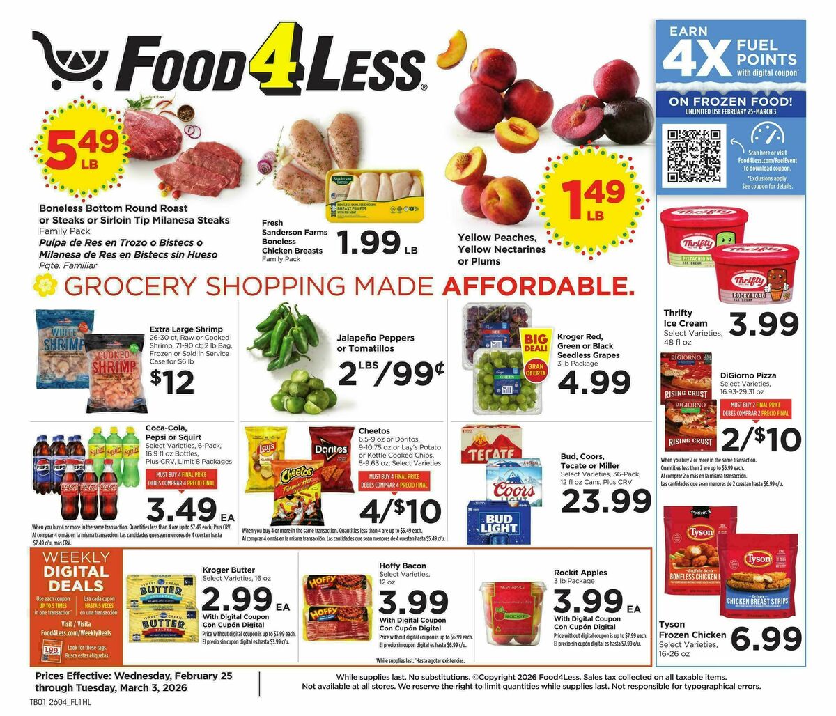 Food 4 Less Weekly Ad from February 25