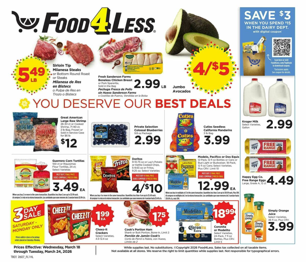 Food 4 Less Weekly Ad from March 18