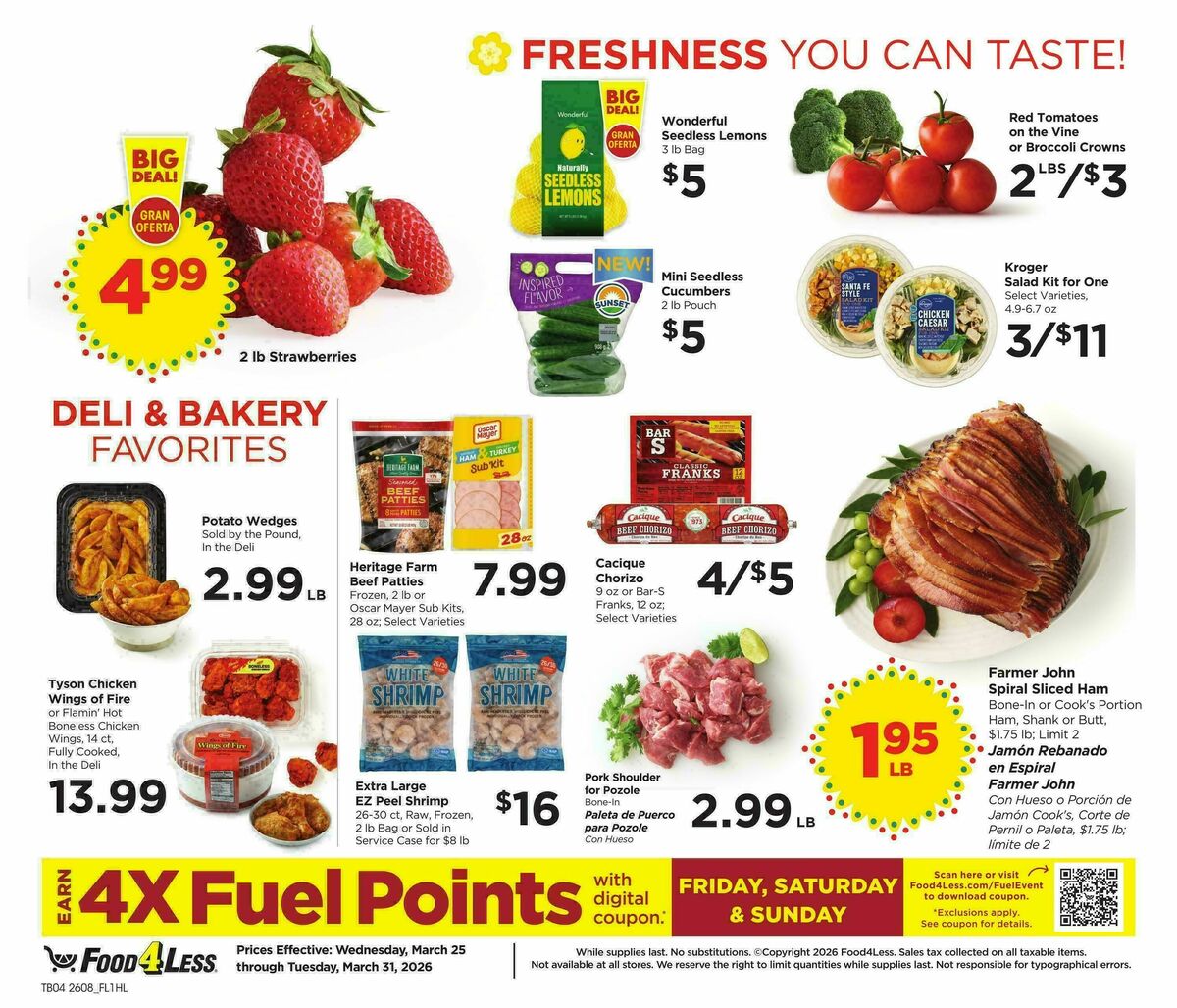 Food 4 Less Weekly Ad from March 25