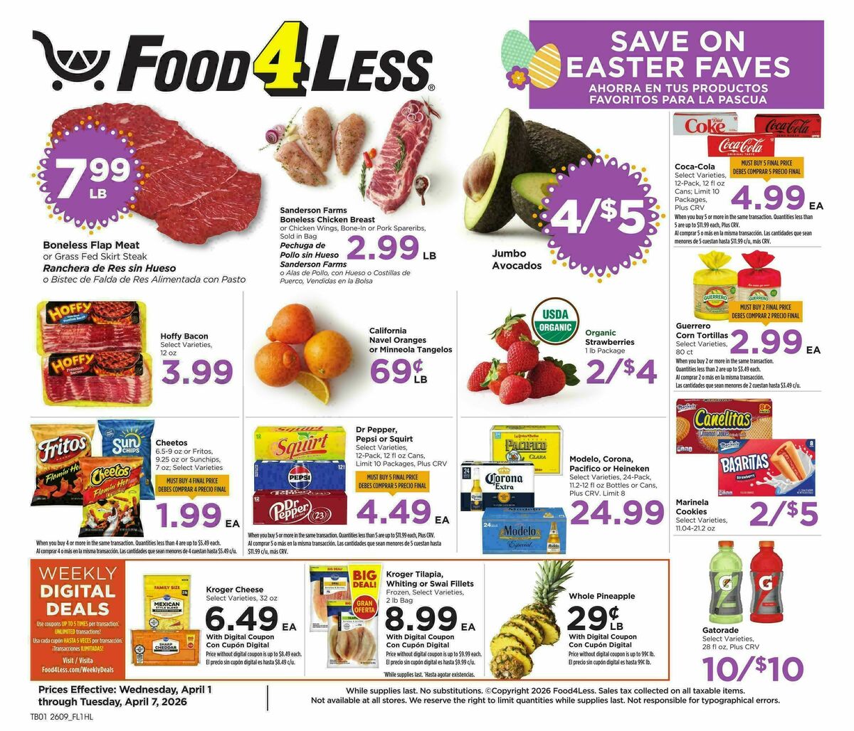 Food 4 Less Weekly Ad from April 1