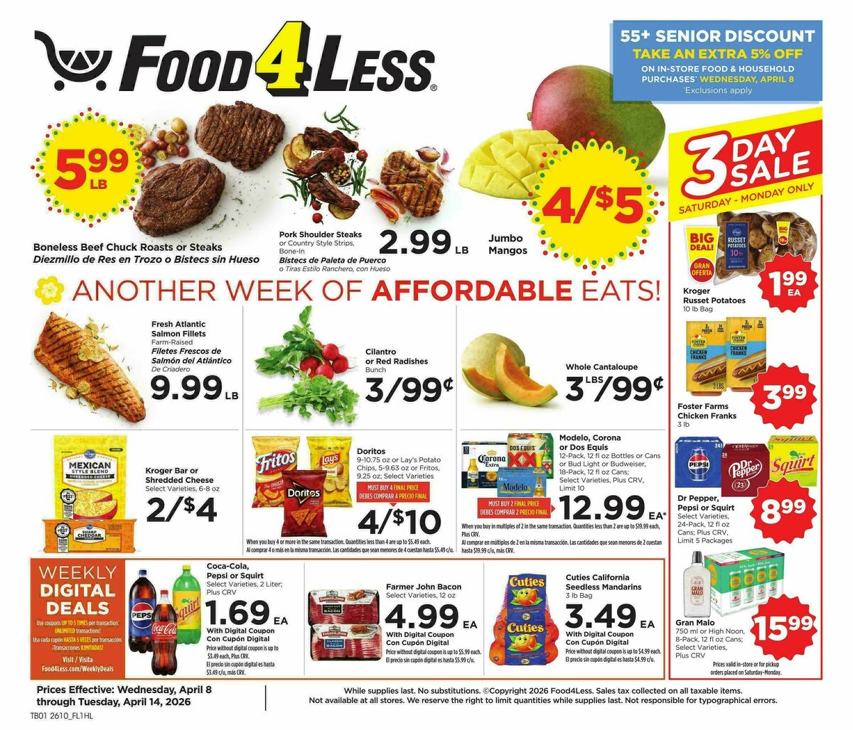 Food 4 Less Weekly Ad from April 8