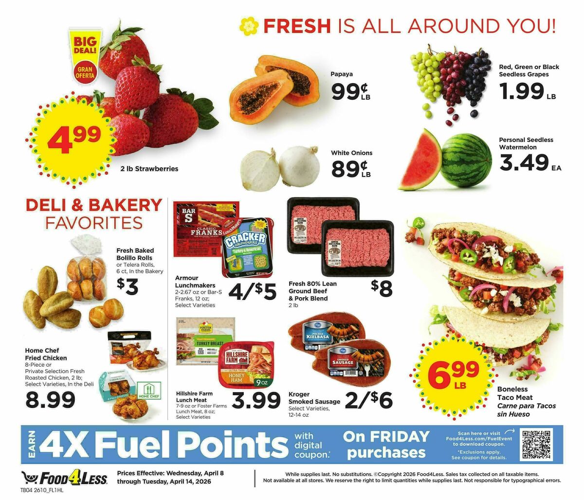 Food 4 Less Weekly Ad from April 8