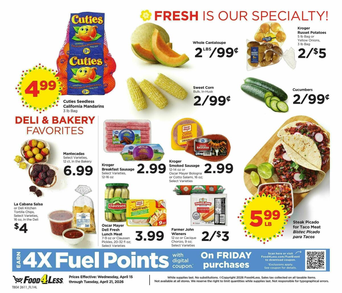 Food 4 Less Weekly Ad from April 15