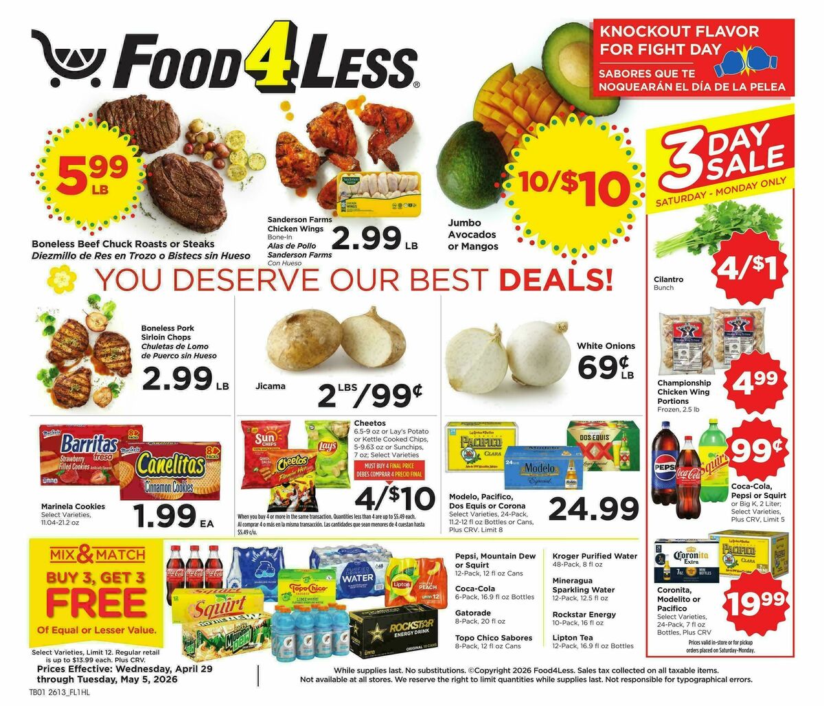 Food 4 Less Weekly Ad from April 29