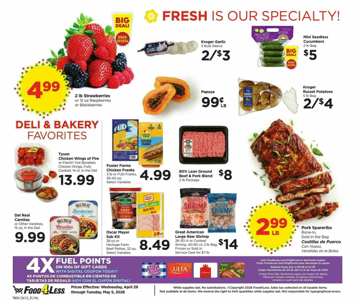 Food 4 Less Weekly Ad from April 29