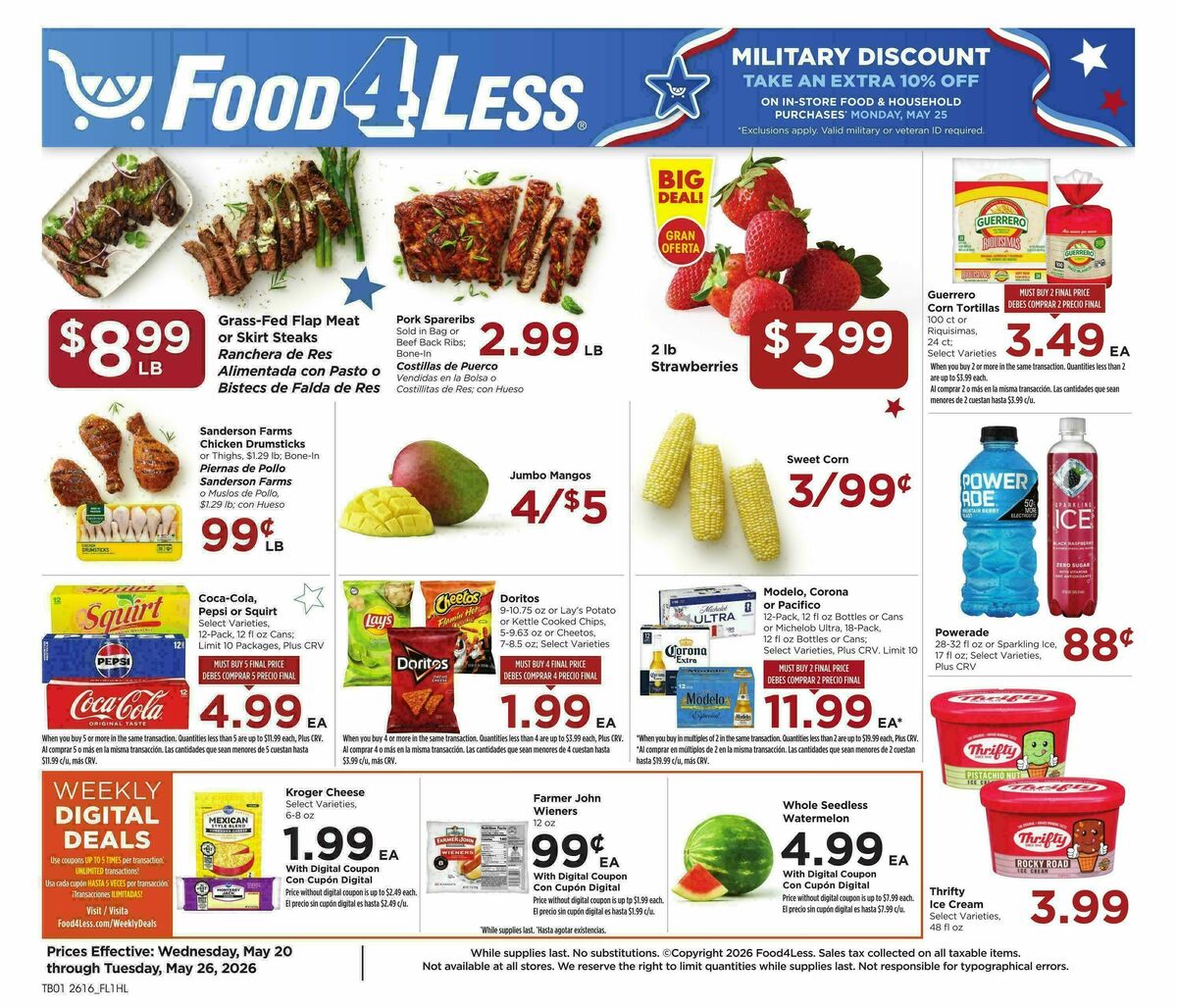 Food 4 Less Weekly Ad from May 20