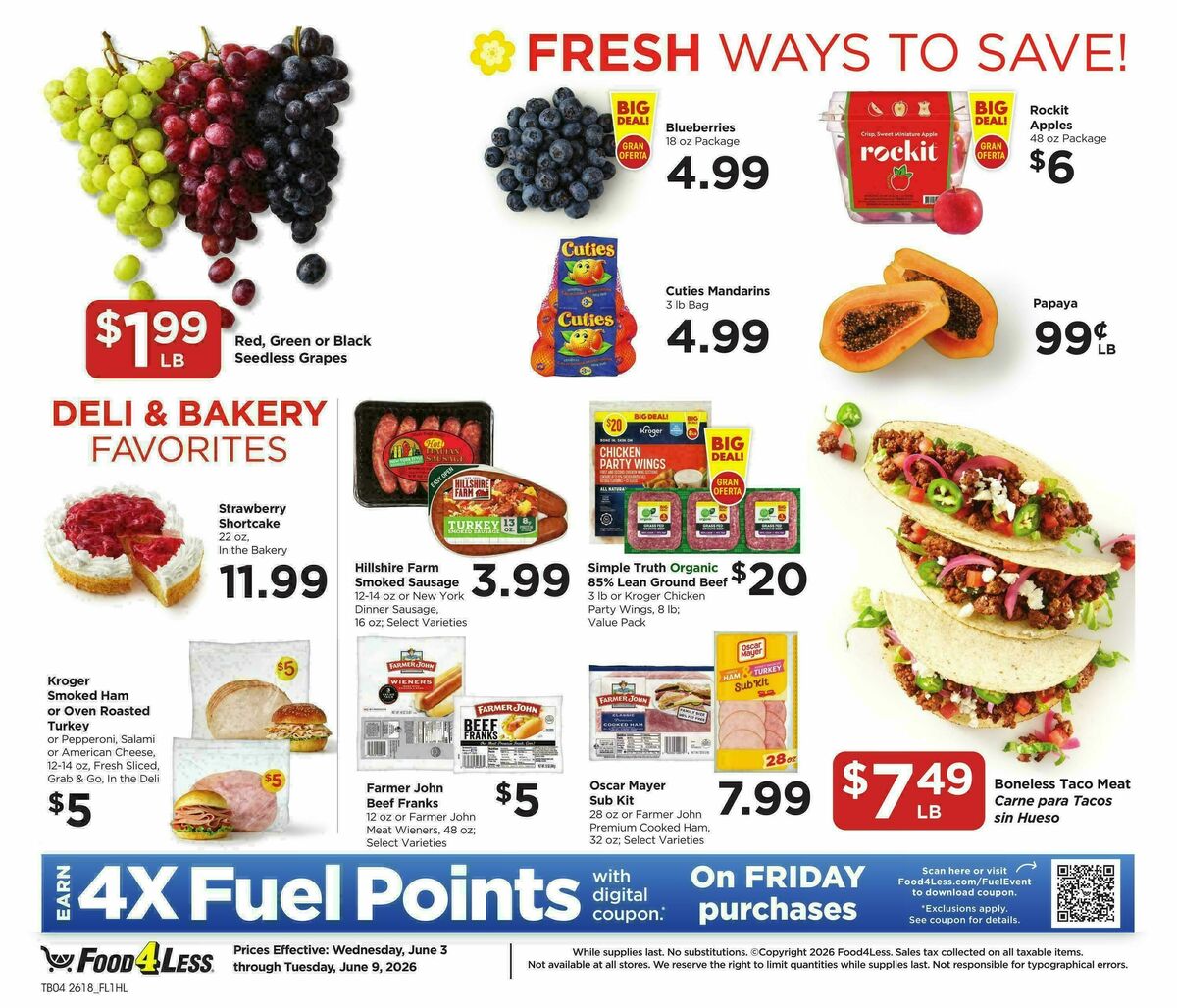 Food 4 Less Weekly Ad from June 3